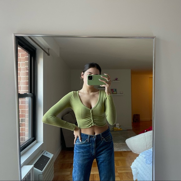 Green Crop Top - Picture 2 of 2